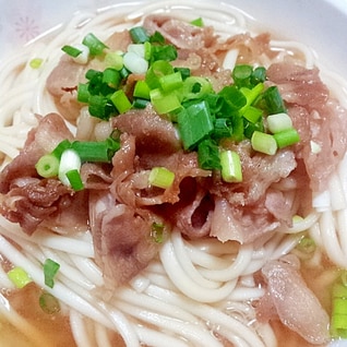 簡単豚バラ肉うどん